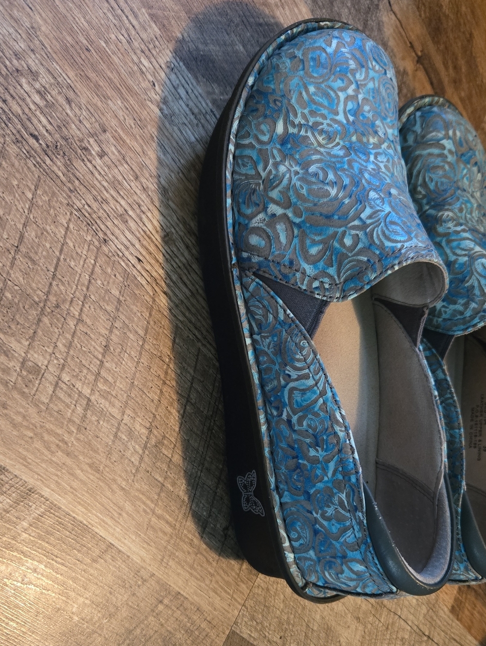 Blue Floral Slip-On Women’s Comfort Shoe